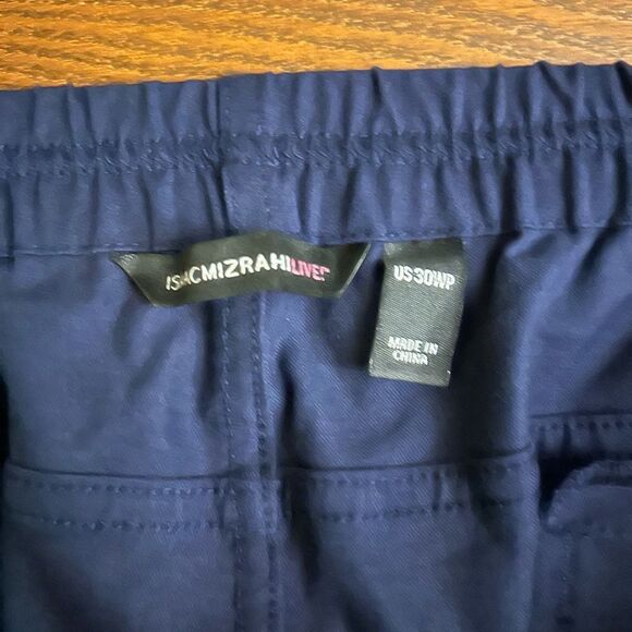 NWOT Isaac Mizrahi Live! Regular Stretch High Waist Pant Navy Plus Size 30WP - Picture 6 of 11